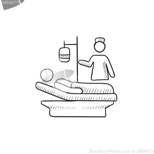 Image of Nursing care sketch icon.