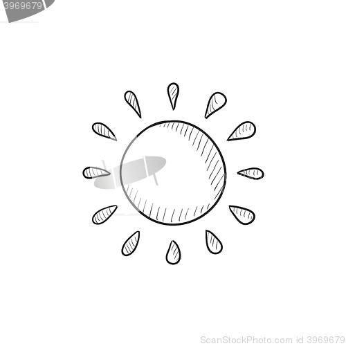 Image of Sun sketch icon.