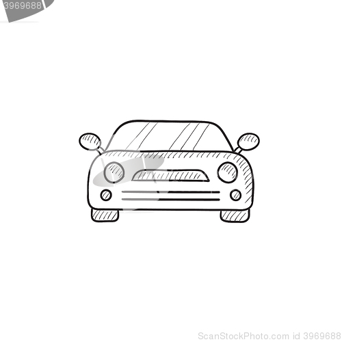 Image of Car sketch icon.