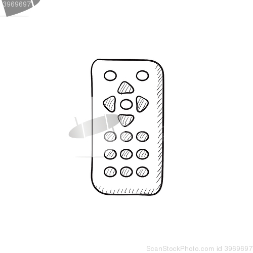 Image of Remote control sketch icon.