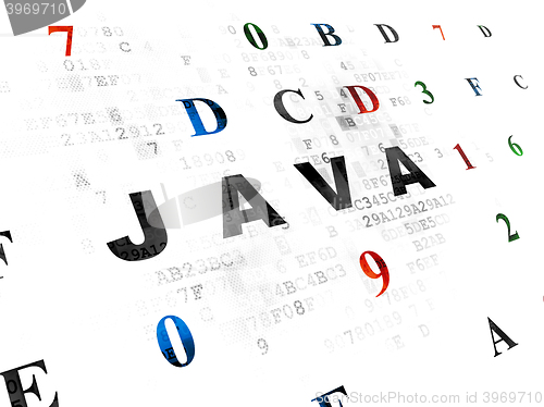 Image of Database concept: Java on Digital background