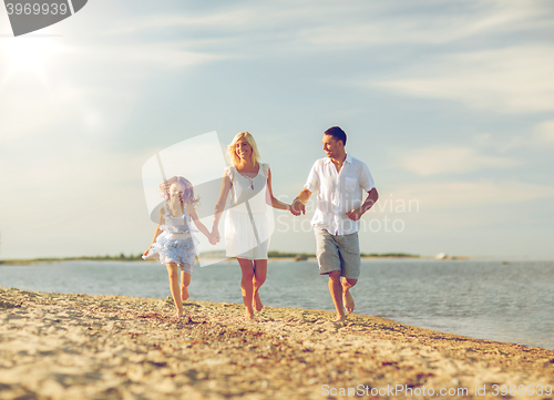 Image of happy family at the seaside