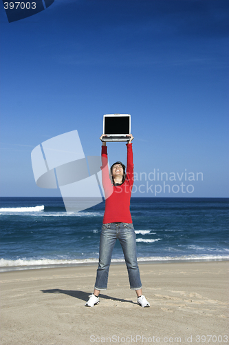 Image of Woman with a Laptop