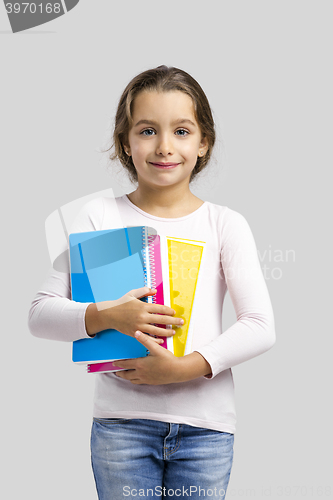 Image of Little student girl