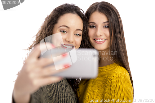 Image of Girls taking selfie