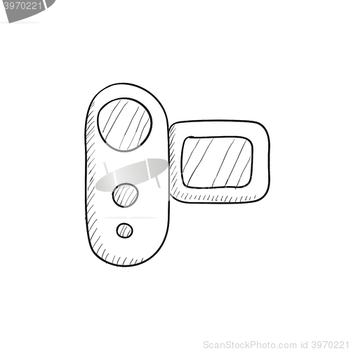 Image of Digital video camera sketch icon.