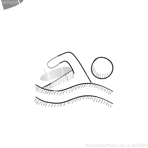 Image of Swimmer sketch icon.