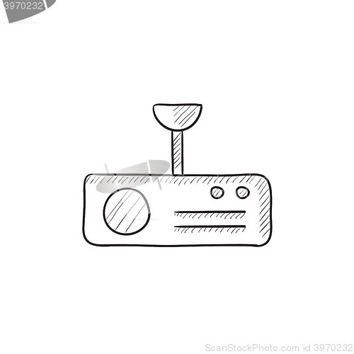 Image of Digital projector sketch icon.
