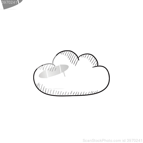 Image of Cloud computing sketch icon.