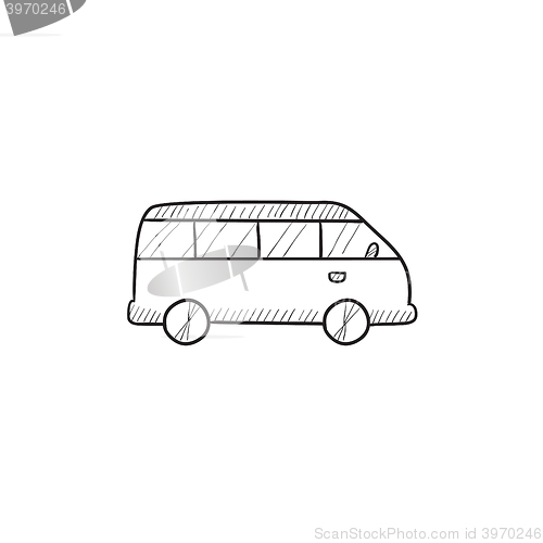 Image of Minibus sketch icon.