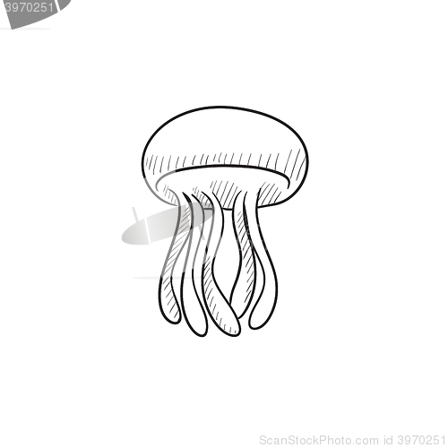 Image of Jellyfish sketch icon.