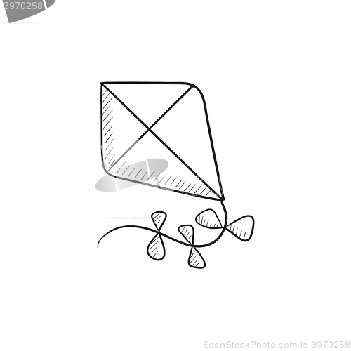 Image of Kite sketch icon.