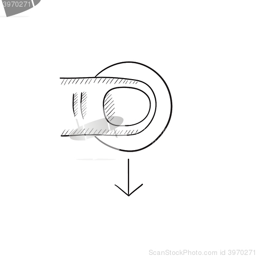 Image of Touch screen gesture sketch icon.