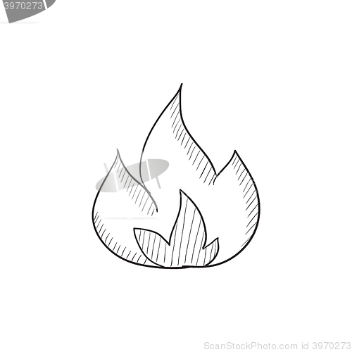 Image of Fire  sketch icon.