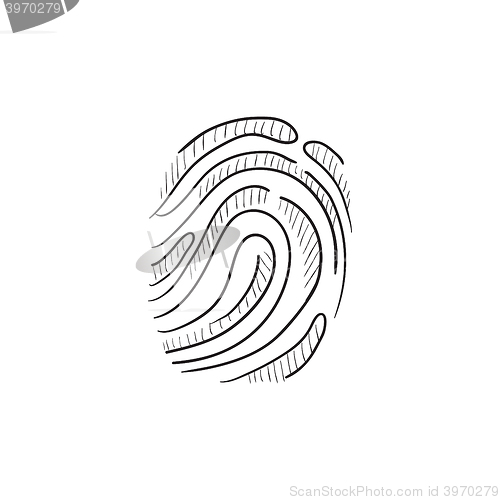 Image of Fingerprint sketch icon.