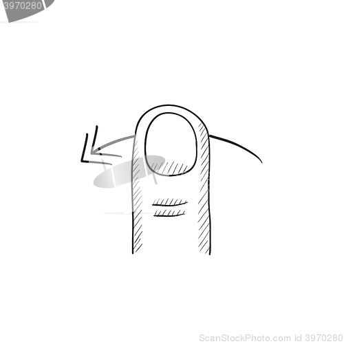 Image of Touch screen gesture sketch icon.