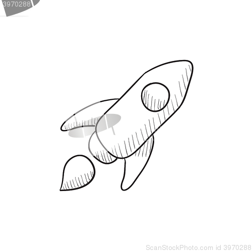 Image of Rocket sketch icon.