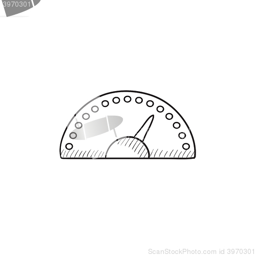 Image of Speedometer sketch icon.