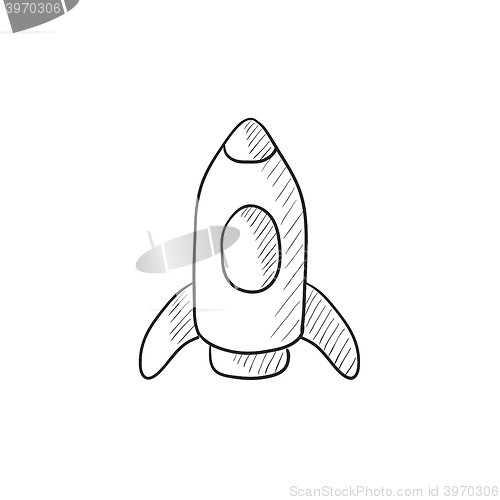 Image of Rocket sketch icon.