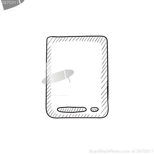 Image of Touch screen tablet sketch icon.