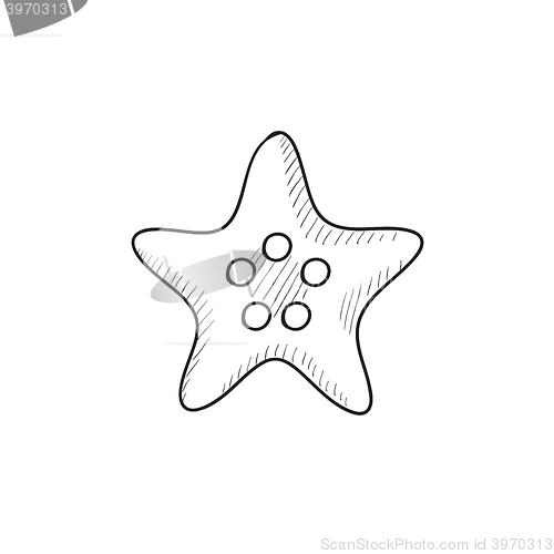 Image of Starfish sketch icon.