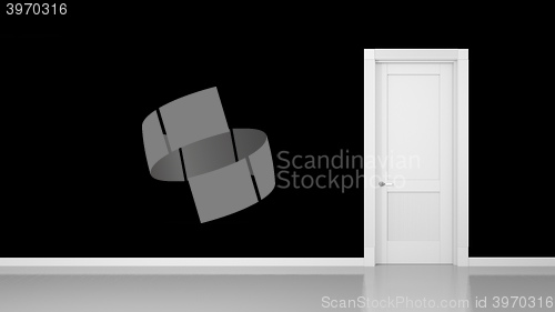 Image of black wall and door background