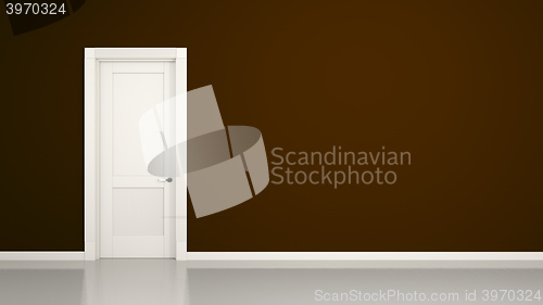 Image of brown wall and door background