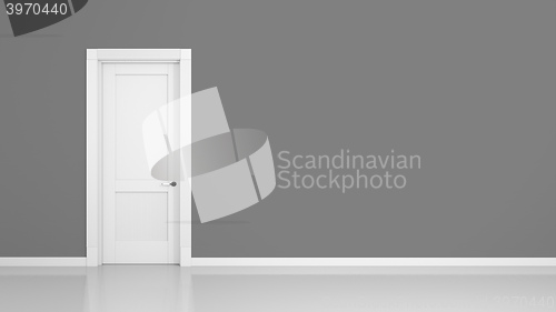Image of grey wall and door background