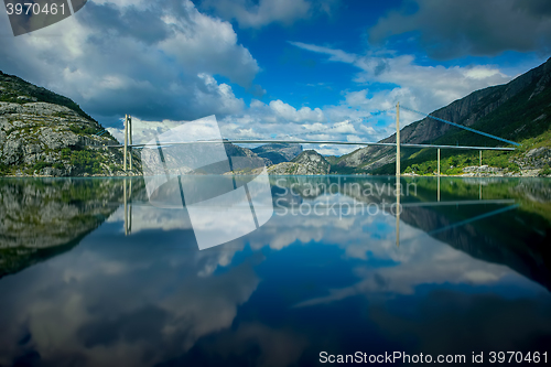 Image of Norwegian fjord and mountains