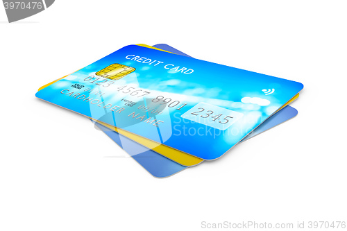 Image of three credit cards for payment