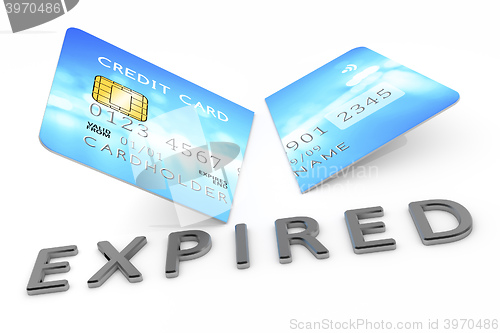 Image of expired cut credit card