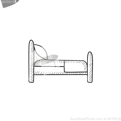 Image of Bed sketch icon.