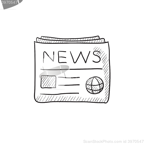 Image of Newspaper sketch icon.