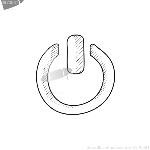 Image of Power button sketch icon.