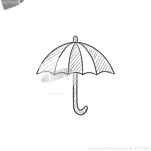Image of Umbrella sketch icon.