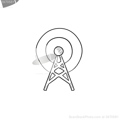 Image of Antenna sketch icon.