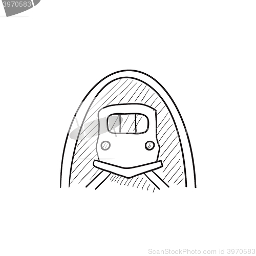 Image of Railway tunnel sketch icon.