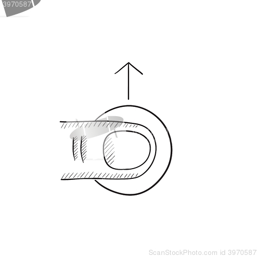 Image of Touch screen gesture sketch icon.