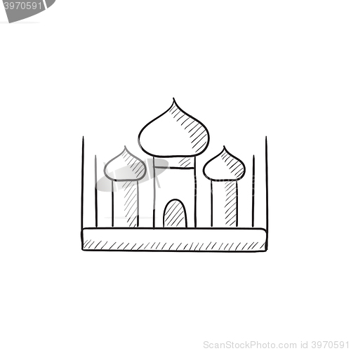 Image of Mosque sketch icon.