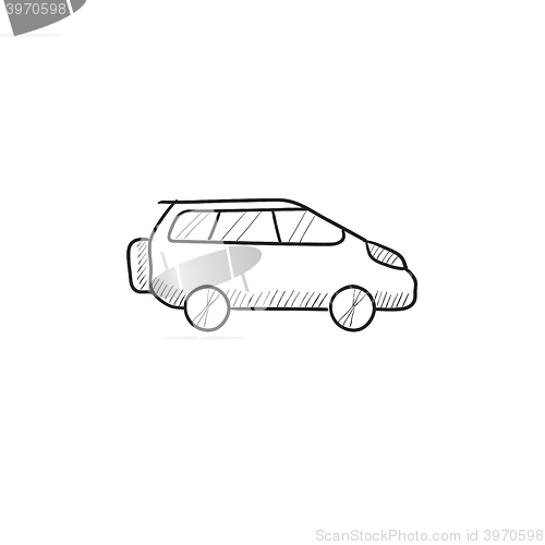 Image of Minivan sketch icon.