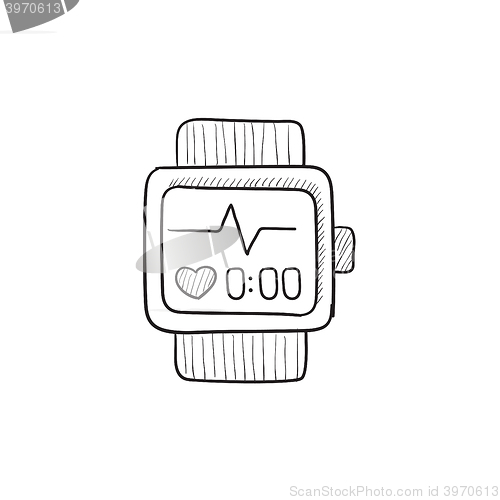 Image of Smartwatch sketch icon.