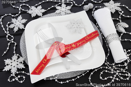 Image of Modern Christmas Table Setting