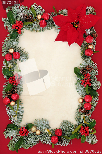 Image of Poinsettia Flower Border