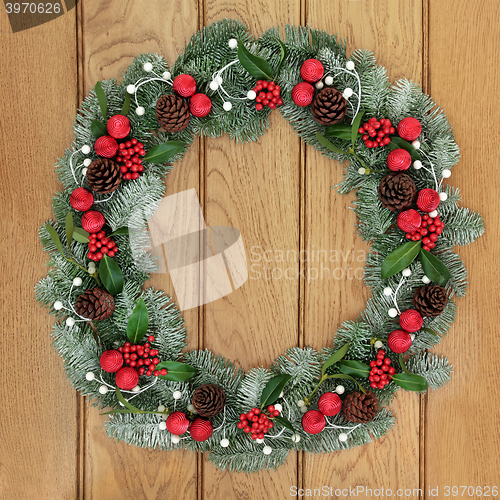 Image of Christmas Wreath Welcome Symbol