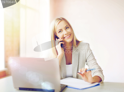 Image of businesswoman with phone