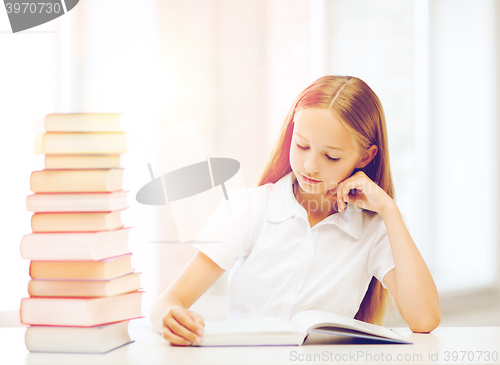 Image of student girl studying at school