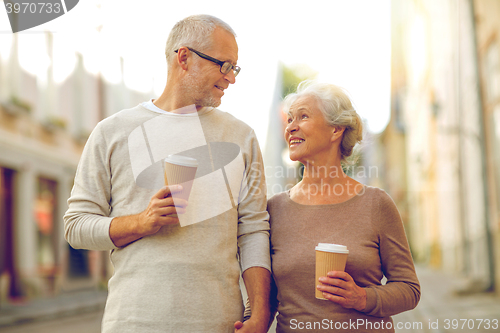 Image of senior couple on city street