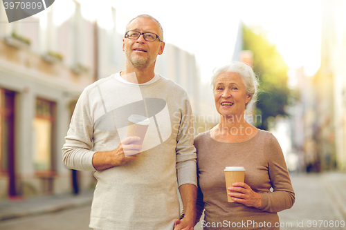 Image of senior couple on city street