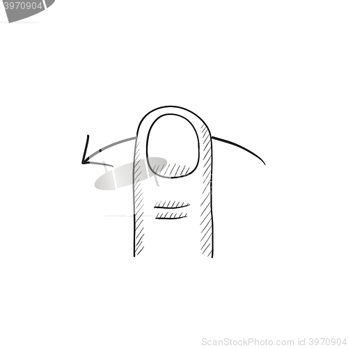 Image of Touch screen gesture sketch icon.