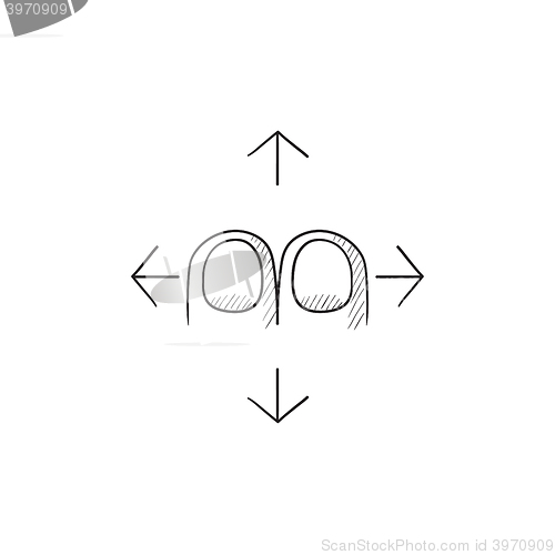 Image of Touch screen gesture sketch icon.